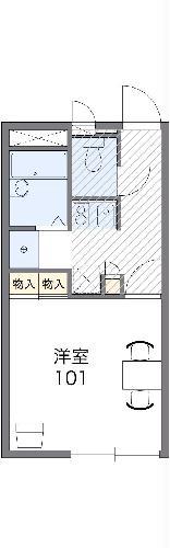 レオパレスKMY前橋(1K/2階)の間取り写真
