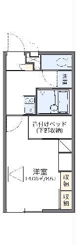 レオパレスHIGASIYAMA(1K/2階)の間取り写真