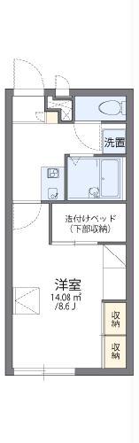 レオパレス海誠(1K/2階)の間取り写真