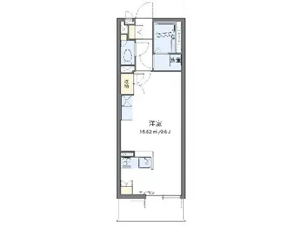 レオネクストヴィーブルⅢ(ワンルーム/3階)の間取り写真