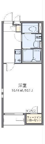 クレイノスゴン プルマージュ(1K/2階)の間取り写真