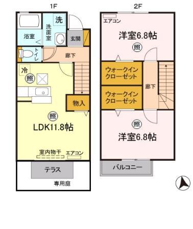 エフ・イースト(2LDK)の間取り写真
