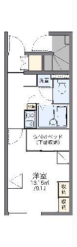 レオパレスエクセルハイムC(1K/1階)の間取り写真