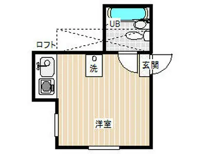 サンパレス栄和(ワンルーム/2階)の間取り写真