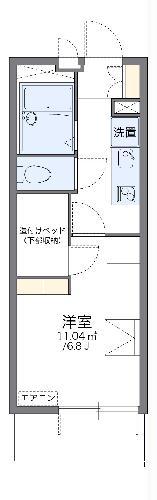 レオパレストレモロ(1K/2階)の間取り写真
