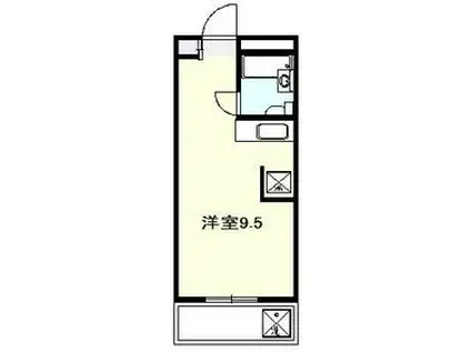 コーポヒーロ(ワンルーム/1階)の間取り写真