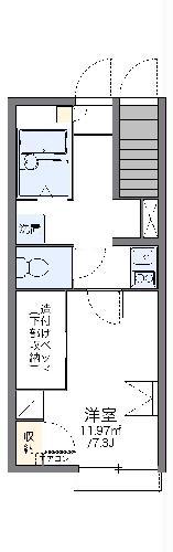 レオパレスLUMIERE元町Ⅱ(1K/1階)の間取り写真