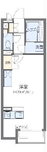 ミランダファジアーノ(ワンルーム/1階)の間取り写真
