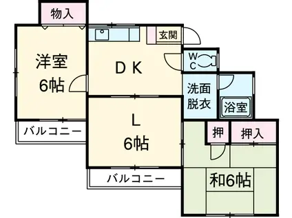 アベリア佐渡(3DK/1階)の間取り写真