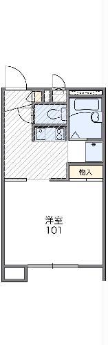 レオパレスASAHI(1K/1階)の間取り写真
