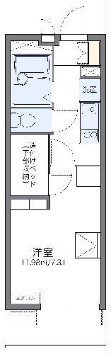 レオパレス扇(1K/3階)の間取り写真
