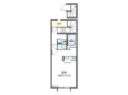 レオネクストみち(1K/2階)の間取り写真