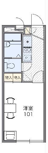 レオパレスプチベルク四番館(1K/3階)の間取り写真