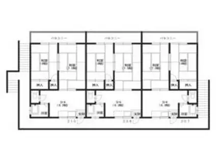 長門アパートA(2DK/2階)の間取り写真