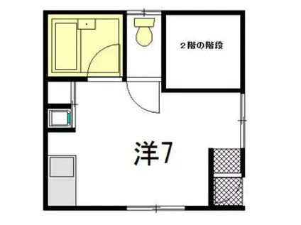 ハピネスすずらん(ワンルーム/1階)の間取り写真