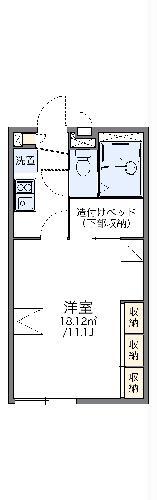 レオパレス柏屋(1K/1階)の間取り写真