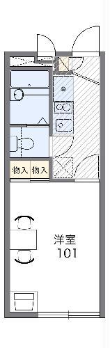 レオパレスコンポステラ服部(1K/1階)の間取り写真