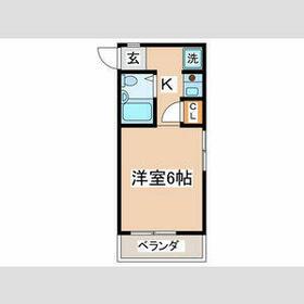 ファミール飛鳥(1K/2階)の間取り写真