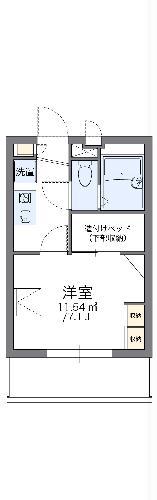 レオパレスシェソワ 城南(1K/2階)の間取り写真