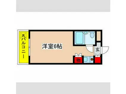 ウイング百合ヶ丘(ワンルーム/2階)の間取り写真