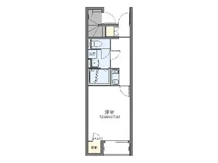 レオネクストリッツメーレ(1K/1階)の間取り写真