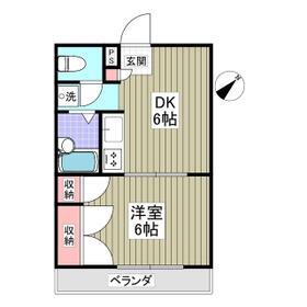 イーストガーデン(1K/1階)の間取り写真