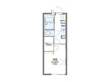 レオパレス新浜(1K/2階)の間取り写真
