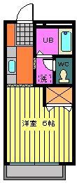 グリーンヒルズ(1K/1階)の間取り写真