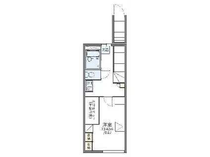 レオパレスTADASHI(1K/2階)の間取り写真
