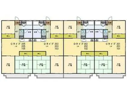 パルティール石田(3LDK/2階)の間取り写真