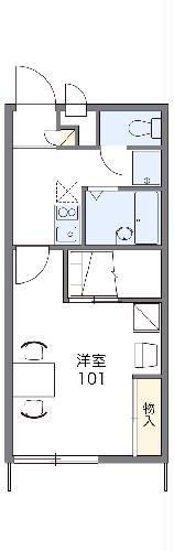 レオパレスパークサイド(1K/2階)の間取り写真