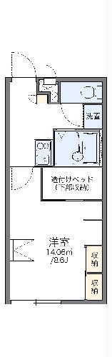 レオパレスメイゾンうすい(1K/1階)の間取り写真