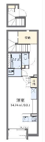 ミランダ白樺Ⅵ(ワンルーム/2階)の間取り写真