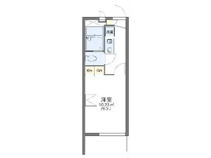 レオパレス仲宿(1K/2階)の間取り写真