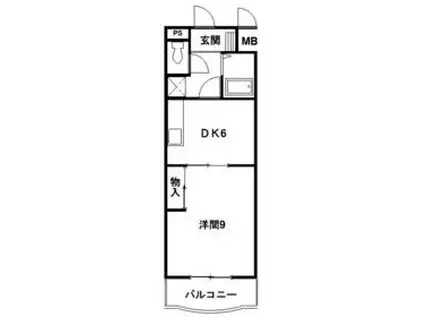 サンアベニューIII(1DK/2階)の間取り写真