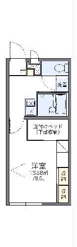 レオパレスROYALOCEAN(1K/1階)の間取り写真
