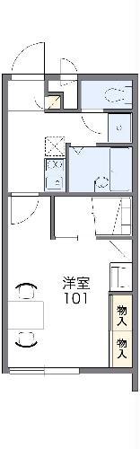 レオパレス松本Ⅰ(1K/2階)の間取り写真