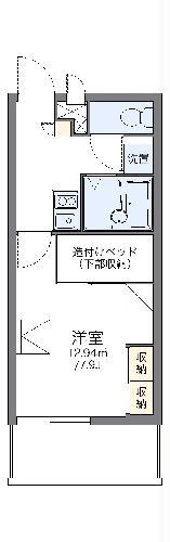 レオパレスグレースYOGI(1K/3階)の間取り写真