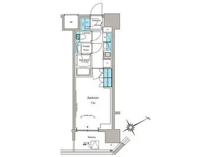 ルフォンプログレ蔵前プレミア(1K/7階)の間取り写真