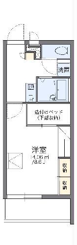 レオパレス高岡Ⅱ(1K/3階)の間取り写真