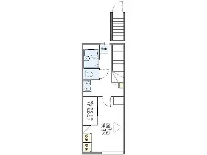 レオパレスウィステーリア平和台(1K/2階)の間取り写真