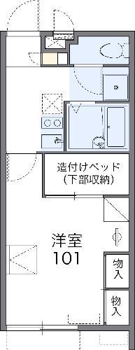 レオパレスかりゆし(1K/1階)の間取り写真