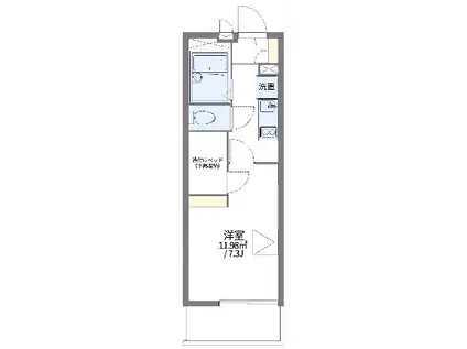 レオパレストトロ(1K/3階)の間取り写真