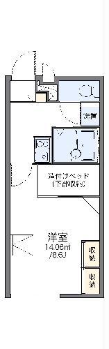 レオパレスパテオⅡ(1K/2階)の間取り写真