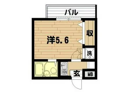 ベルトピア南浦和(1K/3階)の間取り写真