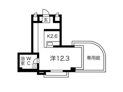 HATAYAアパートメント(1LDK/1階)の間取り写真