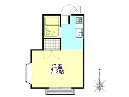 メゾンウエスト(1K/2階)の間取り写真