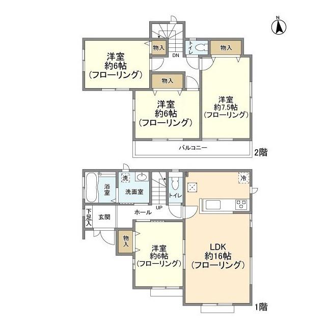 KSIIマンション(2DK/2階)の間取り写真