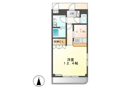 メゾン・ド・ソフィア(1K/1階)の間取り写真