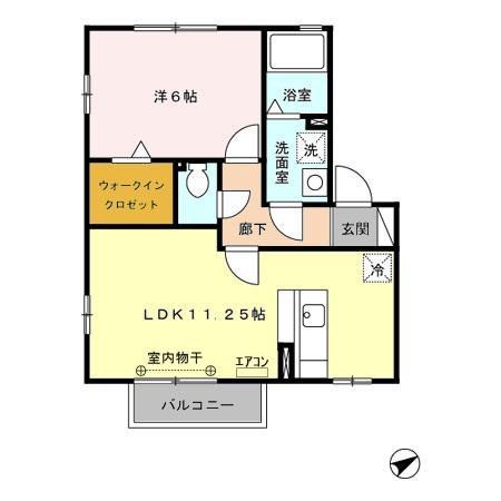 ペアレ Ⅰ(1LDK/2階)の間取り写真